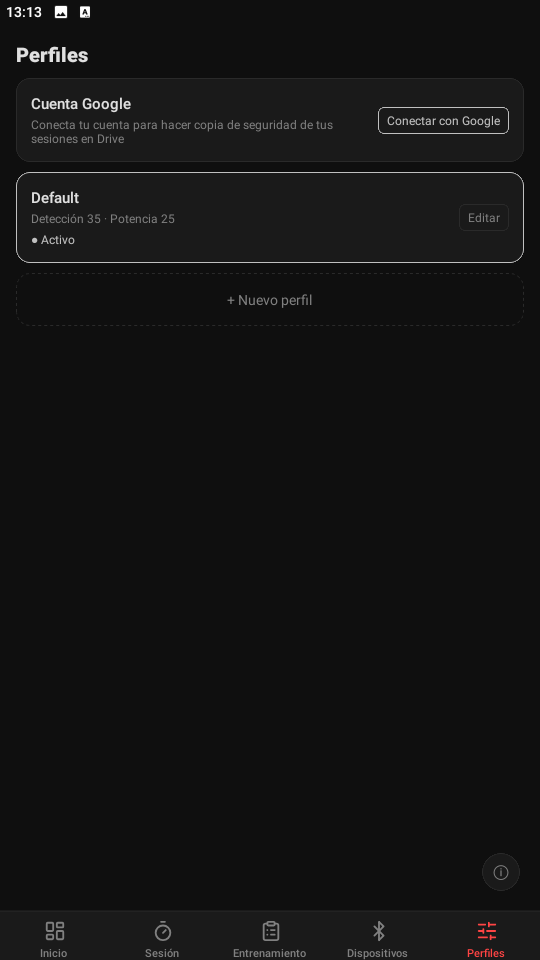 Perfiles de calibración