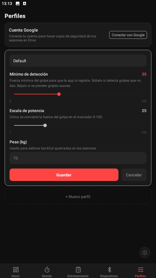 Wizard de calibración guiado
